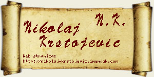 Nikolaj Krstojević vizit kartica